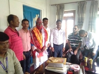 का.प्र. / शाखा अधिकृत श्री आन्नद प्रसाद चाैधरी सरकाे अनिवार्य अवकाश पछिकाे विदाइ कार्यक्रम